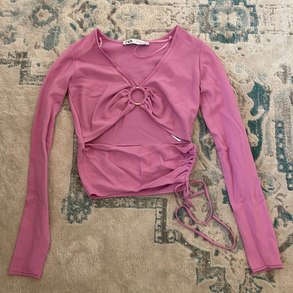 Pink Zara long sleeve top